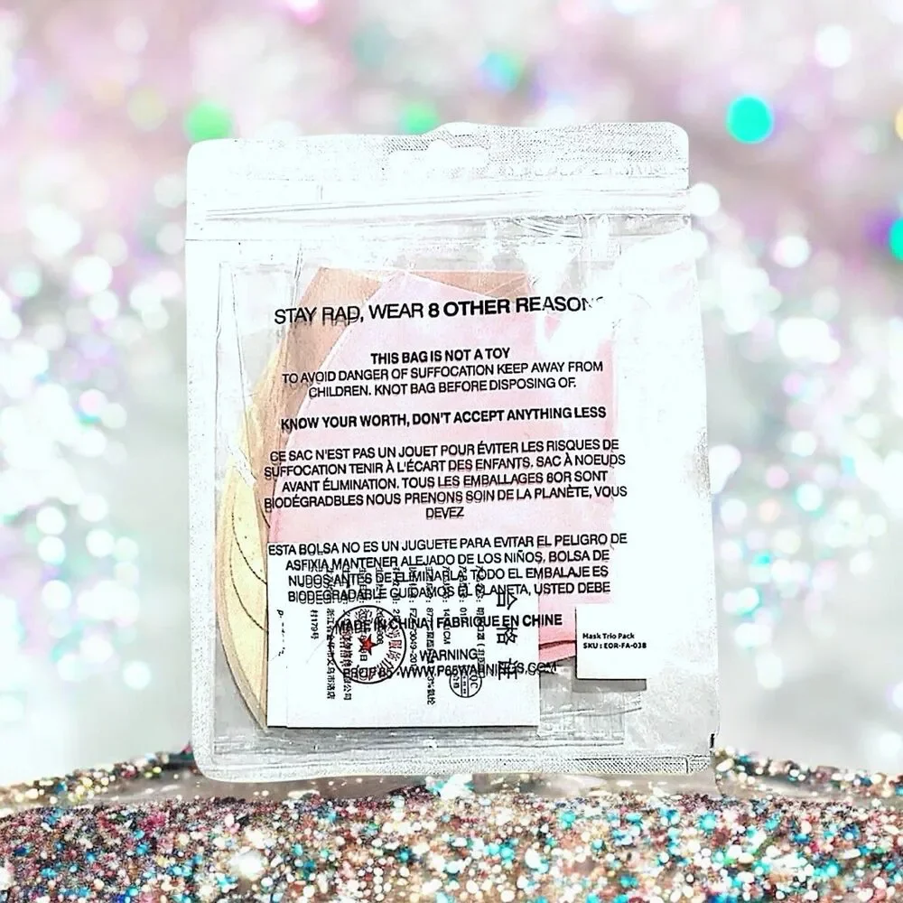 8 OTHER REASONS Face Mask Trio in Cream, Pink, Tan MSRP $21.95 New In Package